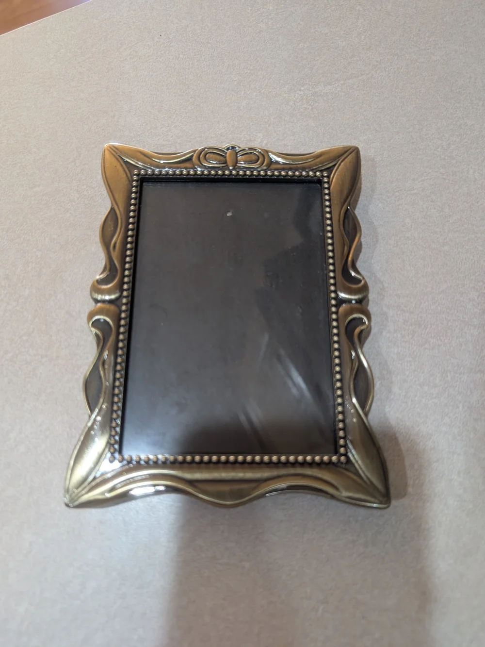 Vintage Antique Gold/Silver Tone Mini Picture Frame Set of 2 3x4.5 Velvet Back